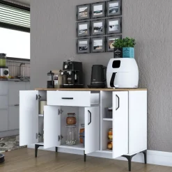 Jeriko skänk 136 - Vit/valnöt