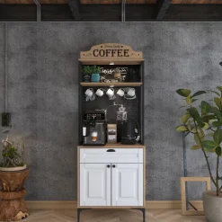 Jeriko skåp 157 - Valnöt/vit