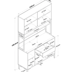 Jeriko skåp 127 - Vit