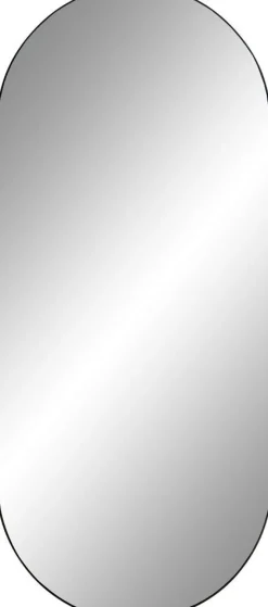 Jersey Spegel Oval - Svart - 35x80