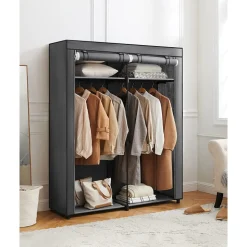 Joshua garderob 140 x 174 cm - Grå