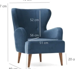 Karina fåtölj - Blå