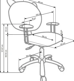 Karina rosa barnstol - skrivbordsstol för barn