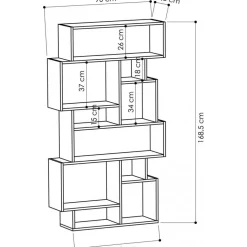 Karmato bokhylla - Antracit