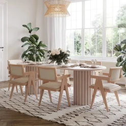 Karmstol i vitoljad ek  Sara + Möbeltassar