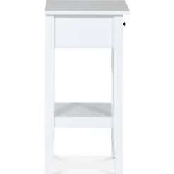 Kate sängbord med låda - Vit + Fläckborttagare för möbler