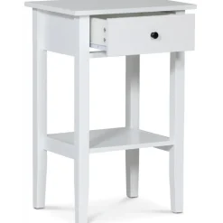 Kate sängbord med låda - Vit