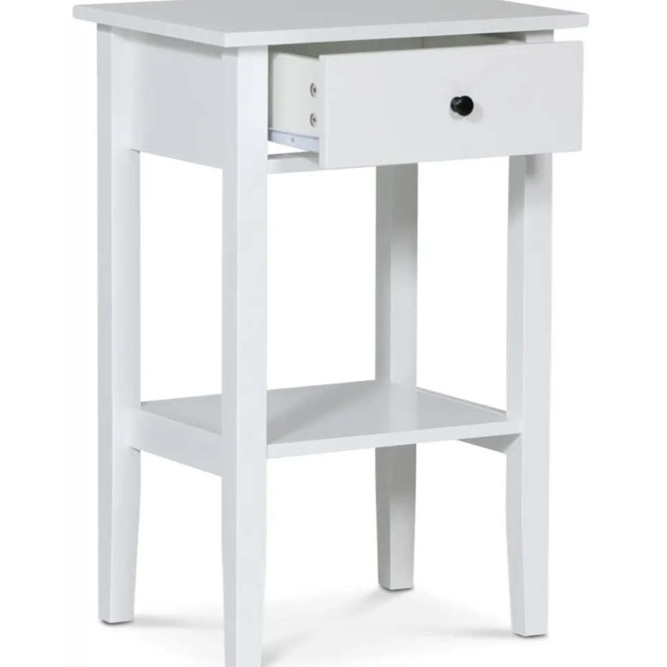 Kate sängbord med låda - Vit