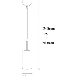 Ken taklampa 6396 - Guld/svart