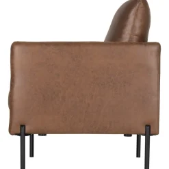 Kingsley fåtölj - Brunt ecoläder