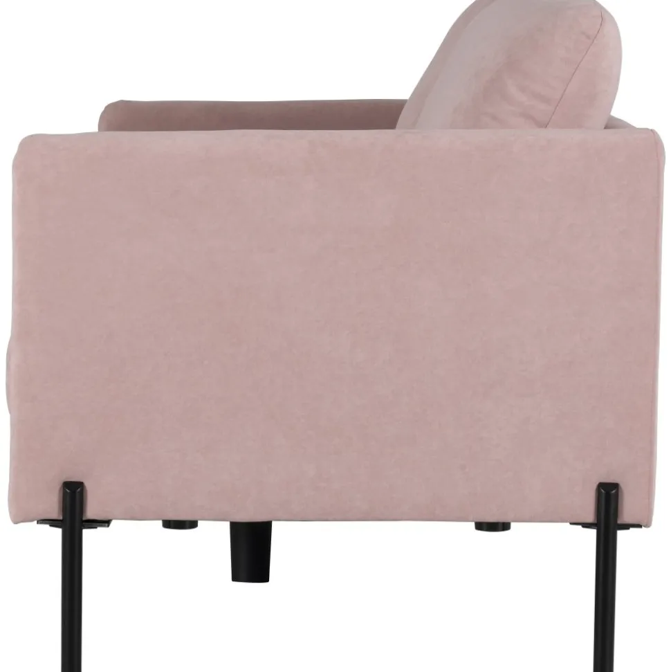 Kingsley 2,5-sits soffa i rosa sammet + Textilrengöring för möbler