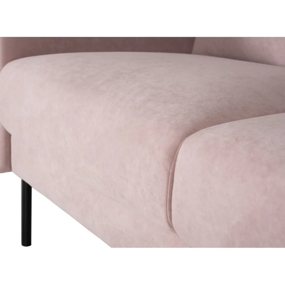 Kingsley 2,5-sits soffa i rosa sammet + Fläckborttagare för möbler