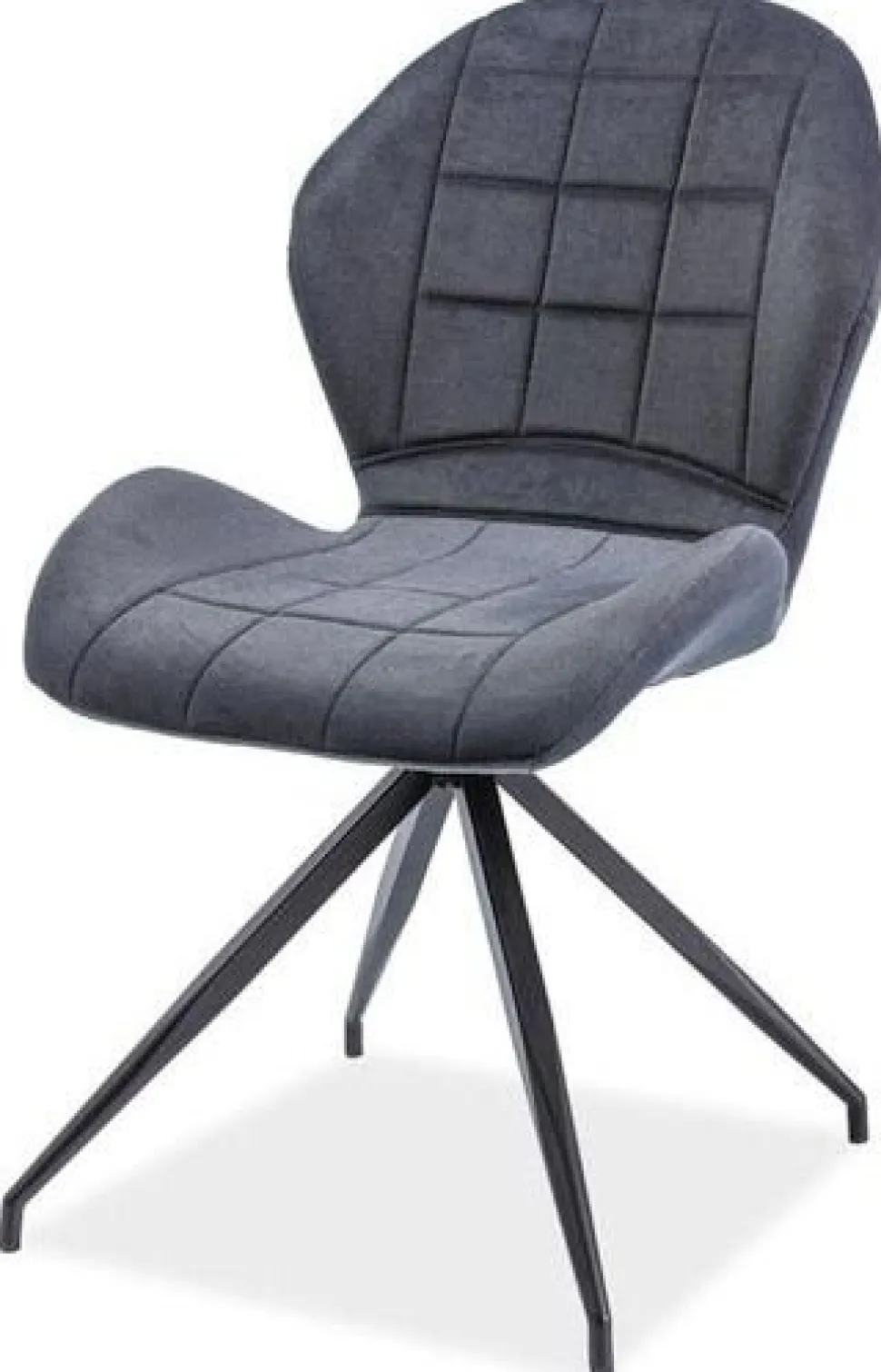 Köksstol i grått tyg