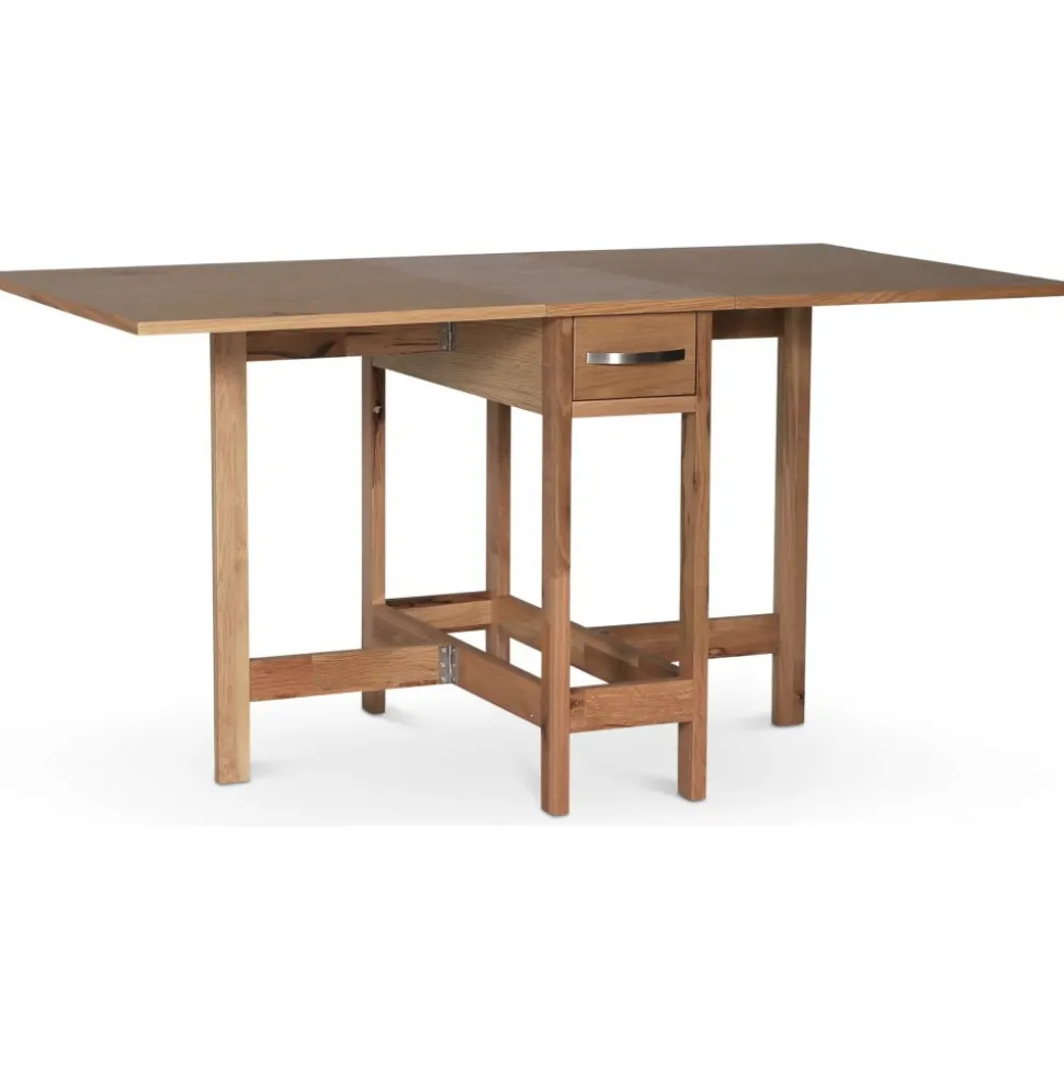 Klaffbord Fårö 30/90/150 x 80 cm - ekfanér + Fläckborttagare för möbler