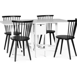 Klaffbord vitt med låda 150/90/30 x 80 cm - Sandhamn + Möbeltassar