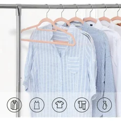 Klädgalge rosa 50-pack