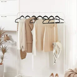 Klädgalge, sammet, 45 cm, 50-pack - Svart