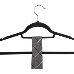 Klädgalge, sammet, 45 cm, 50-pack - Svart