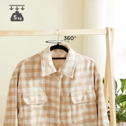 Klädgalge, sammet, 45 cm, 50-pack - Svart