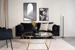 Källtorpet soffbord Ø100 cm - Mässing/glas