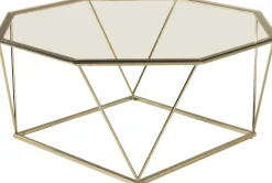 Källtorpet soffbord Ø100 cm - Mässing/glas