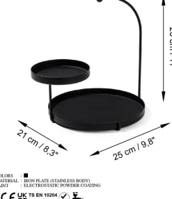 Knidos dekorationsfat - Svart