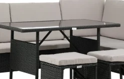 Knock hörnsoffgrupp - Svart/grå