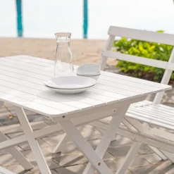 Knohult utesoffa | trädgårdsbänk - Vit + Fläckborttagare för möbler