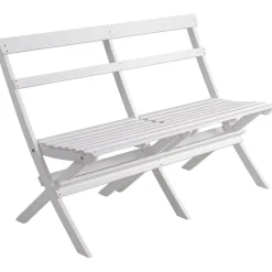 Knohult utesoffa | trädgårdsbänk - Vit + Textilrengöring för möbler