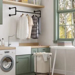 Kommendör klädstång - Svart