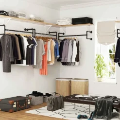 Kommendör klädstång - Svart