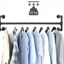 Kommendör klädstång - Svart