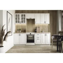 Komplett kök i 7 delar - Vit / Ek - Elisabeth