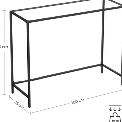 Konsolbord 100 x 35 cm - Svart