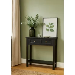 Konsolbord Bristol svart - 80 cm + Textilrengöring för möbler