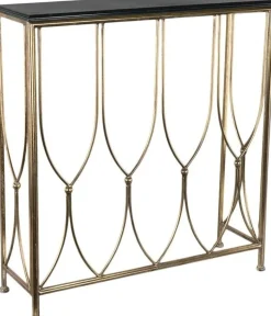 Konsolbord mässing/svart - Andrea + Textilrengöring för möbler