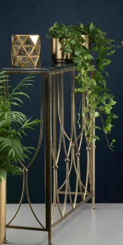 Konsolbord mässing/svart - Andrea + Möbeltassar