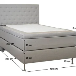 Kontinentalsäng + sänggavel 120 x 200 cm - Dream