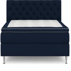 Kontinentalsäng 120x200 cm med gavel - Mörkblå - Dream