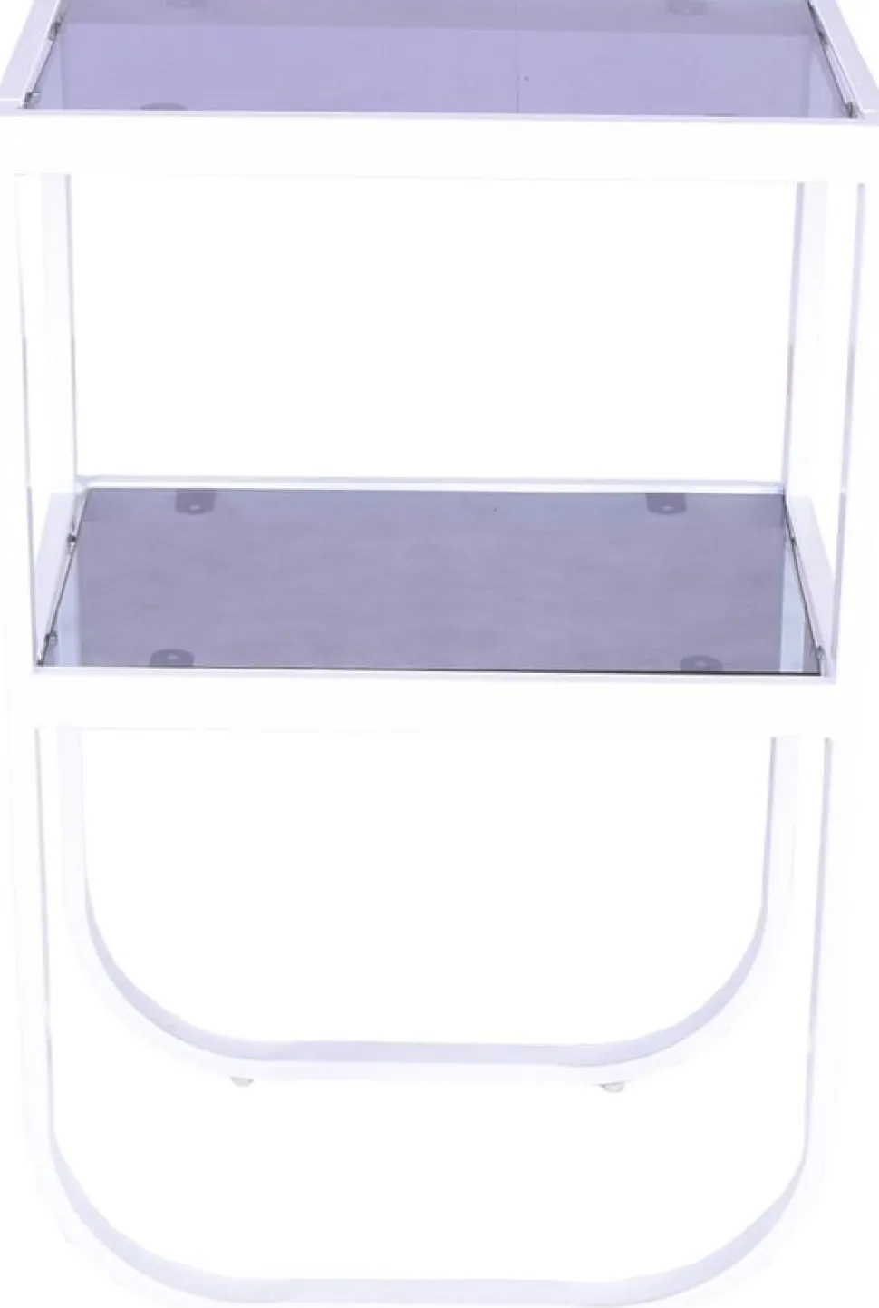 Korsbacken sängbord - Vit/grå