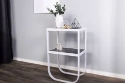 Korsbacken sängbord - Vit/grå