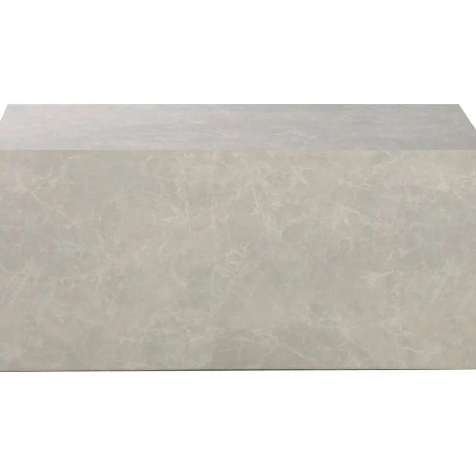 Kuben soffbord beige marmorfolie 110 x 50 cm + Möbeltassar