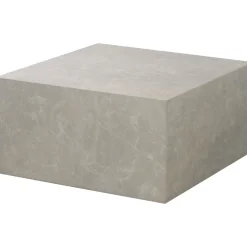 Kuben soffbord beige marmorfolie 80 x 80 x 40 cm
