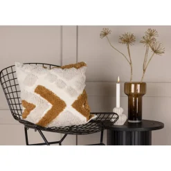 Kuddfodral 45 x 45 cm - Brun/vit