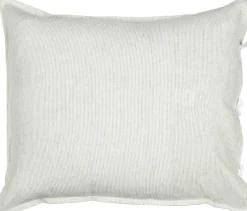 Kuddfodral Linne 50x60 cm grön rand - Olsson & Jensen