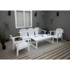 Kungshamn utemöbelgrupp - Vit + Fläckborttagare för möbler