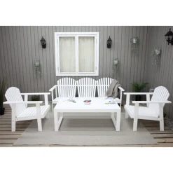 Kungshamn utemöbelgrupp - Vit + Fläckborttagare för möbler