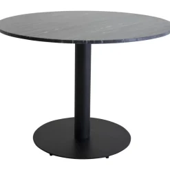 Kvarnbacken matbord 106 cm - Mörk marmor/svart