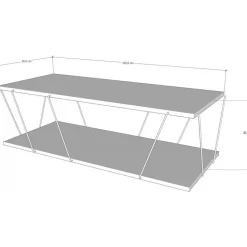 Labranda soffbord 120 x 50 cm - Furu/svart