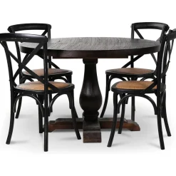 Lamier matgrupp Bord med 4 st svarta Gaston stolar + 3.00 x Möbeltassar